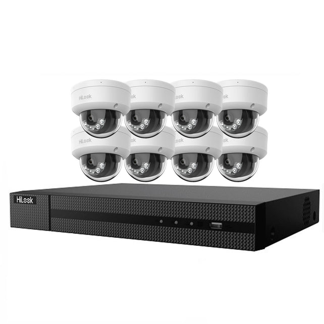 Complete doe-het-zelf-set Camera Recorder-kit 4 Megapixel minidome 1-8 camera's